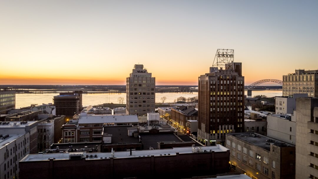 Memphis Skyline at sunset